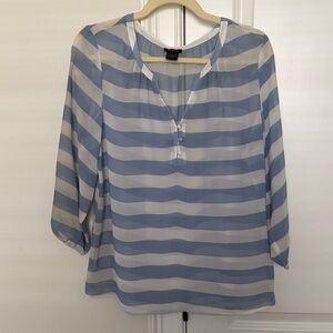 Carolina Blue and White Striped Women's Top